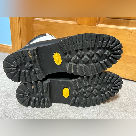 Timberland Men's Premium 6" Black Boots Social Scene black white leather size 11 - Picture 8 of 13